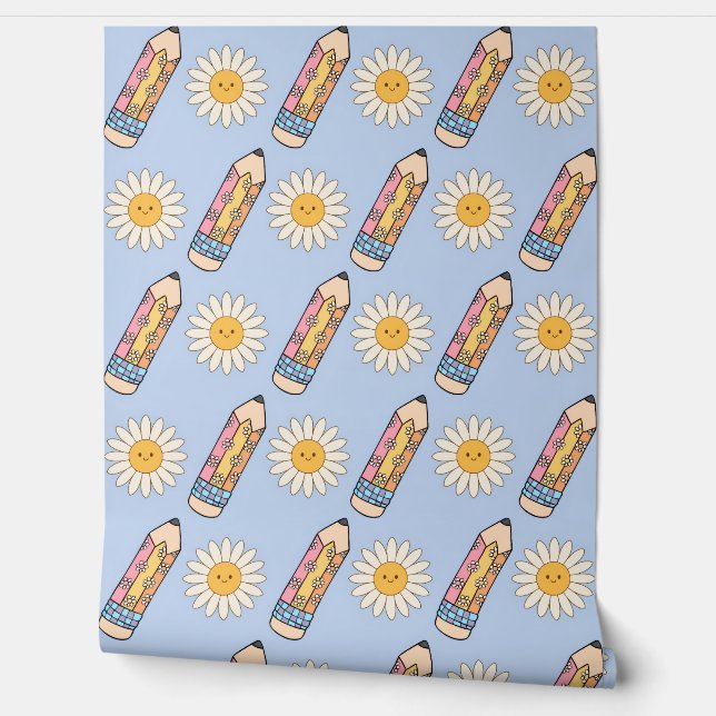 Groovy School壁紙とPencils & Flowers 壁紙 (ほどく)