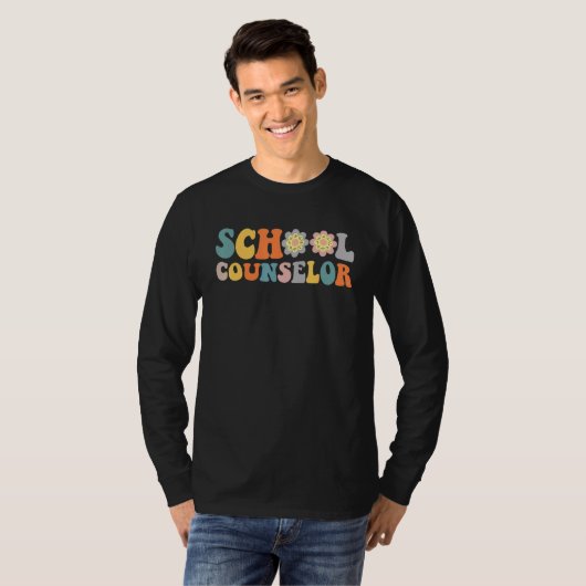 Groovy School Counselor Back To School Counselor H Tシャツ (正面フル)