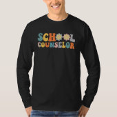 Groovy School Counselor Back To School Counselor H Tシャツ (正面)