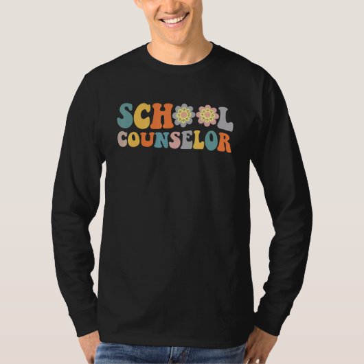 Groovy School Counselor Back To School Counselor H Tシャツ (正面)
