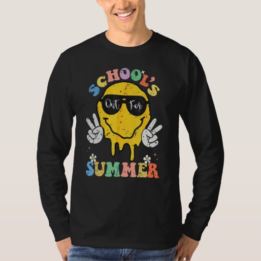 Groovy School s Out For Summer Graduation Teacher  Tシャツ (正面)