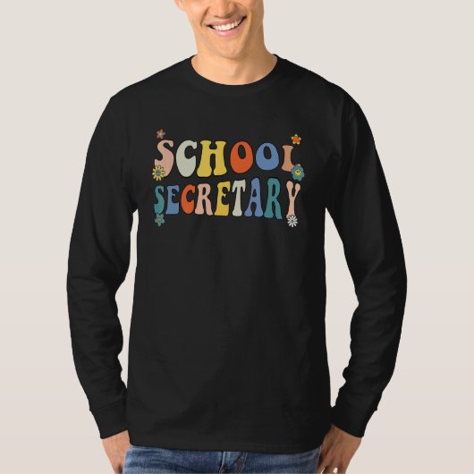Groovy School Secretary Coping Skills Back To Scho Tシャツ (正面)