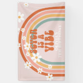 Groovy Sevenはヴィベレインボーデイジー7位誕生日 横断幕 (縦)