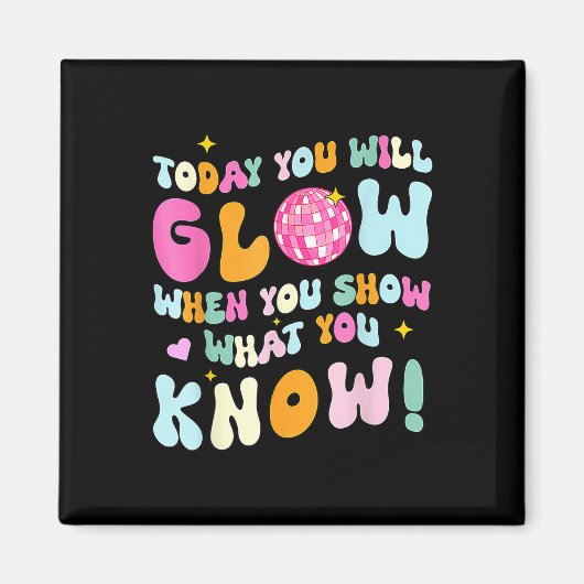 Groovy Show What You Know Test Testing Day先生 マグネット (正面)