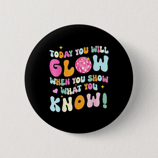Groovy Show What You Know Test Testing Day先生 缶バッジ (正面)