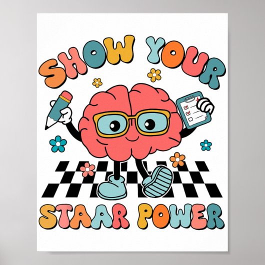 Groovy Show Your Staar Power Brain先生テスト ポスター (正面)