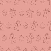 Groovy Shower Curtain Retro Pastel Christmas Fun シャワーカーテン