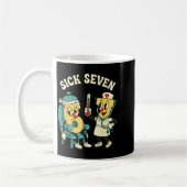 Groovy Sick Seven 67 Funny Meme Sick 7 And Nurse 6 コーヒーマグカップ (左)