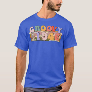 Groovy Since 19 Retro Hippie 77th Birthday girl Tシャツ