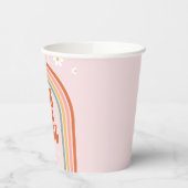 Groovy Sixはヴィベデイジーレインボー6歳の誕生日 紙コップ (左)