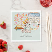 Groovy Sixはヴィベデイジーヴァン6歳の誕生日だ スタンダードランチョンナプキン (インサイチュ)