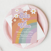 Groovy Sixはヴィベレトロレインボー6th誕生日 招待状