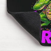 Groovy Six Seven Bruh Alligator Dabbing Mardi Gras マウスパッド (コーナー)