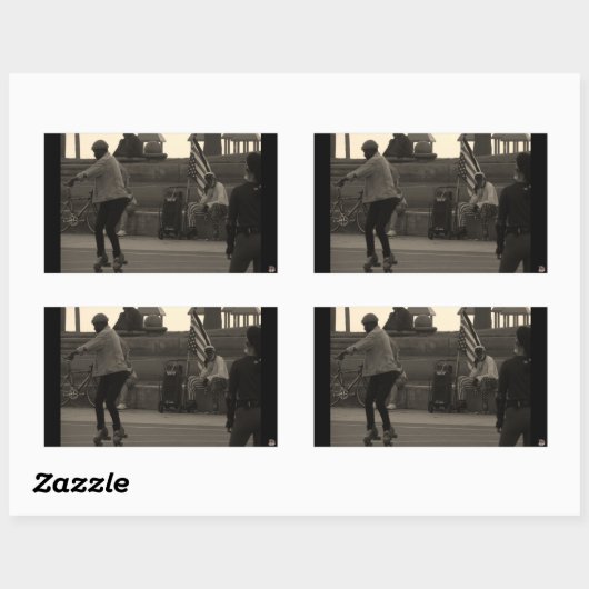 Groovy Skates統一された夏期写真 長方形シール (シート)