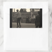 Groovy Skates統一された夏期写真 長方形シール (バッグ)