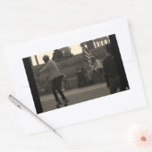Groovy Skates統一された夏期写真 長方形シール (封筒)