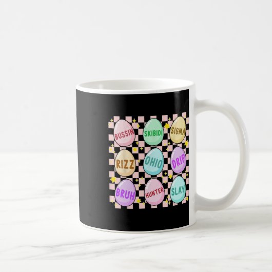 Groovy SkibidiイースターエッグおもしろいリズミームイースターH コーヒーマグカップ (右)