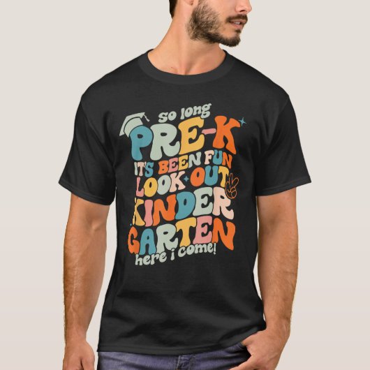 Groovy So Long Pre K幼稚園ここ来で卒業 Tシャツ (正面)