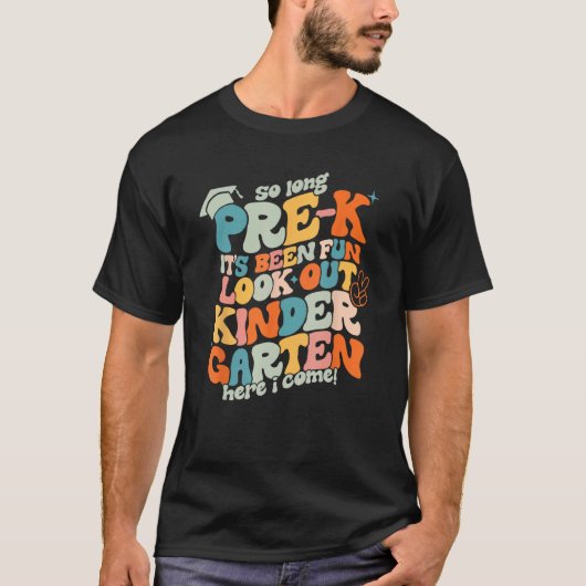 Groovy So Long Pre K幼稚園ここ来で卒業 Tシャツ (正面)