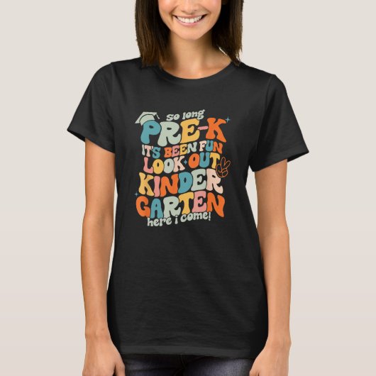 Groovy So Long Pre K幼稚園ここ来で卒業 Tシャツ (正面)