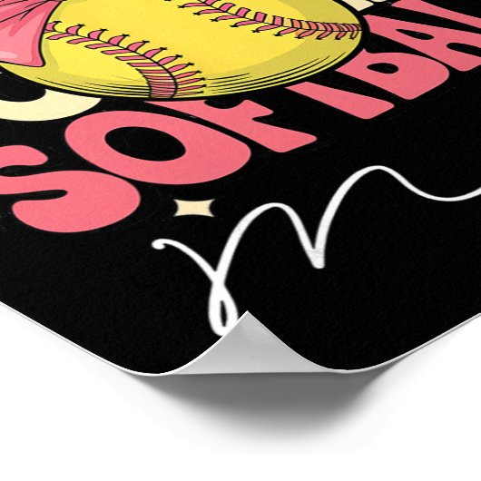 Groovy Softll Mom Mother Coquette Bow Softll  ポスター (角)