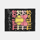 Groovy Softll Sister Coquette Bow Softll  フリースブランケット (正面(横))