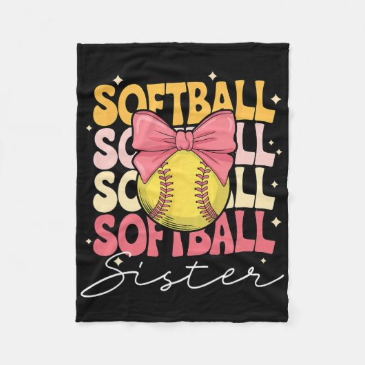 Groovy Softll Sister Coquette Bow Softll  フリースブランケット (正面)