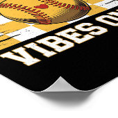 Groovy Softll Women Girls Softll Game Day Vibes  ポスター (角)