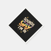 Groovy Soundsゲイ私はLGBTレインボープライド スタンダードカクテルナプキン (角)