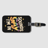 Groovy Soundsゲイ私はLGBTレインボープライド ラゲッジタグ (正面横)