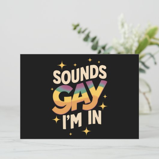 Groovy Soundsゲイ私はLGBTレインボープライド 招待状 (スタンド正面)