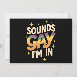 Groovy Soundsゲイ私はLGBTレインボープライド 招待状