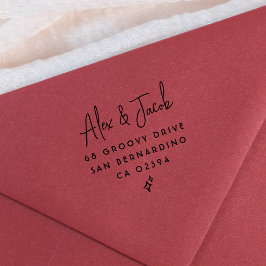 Groovy Sparkleカップルネーム&差出人住所 セルフインキングスタンプ