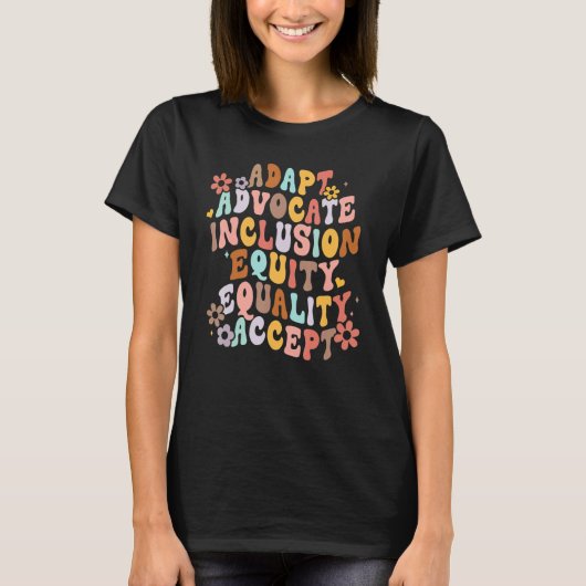 Groovy Special Education Teacher Adapt Advocate Sp Tシャツ (正面)