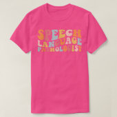 Groovy Speech Language Pathologist Leopard Speech Tシャツ (デザイン正面)