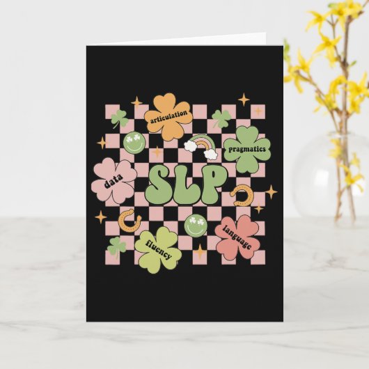 Groovy Speech Language Pathology St Patricks Day S カード (黄色い花)