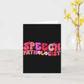 Groovy Speech Pathologist Speech Language Therapy  カード (黄色い花)