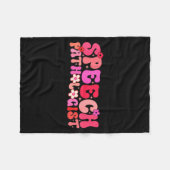 Groovy Speech Pathologist Speech Language Therapy  フリースブランケット (正面(横))