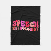 Groovy Speech Pathologist Speech Language Therapy  フリースブランケット (正面)