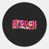 Groovy Speech Pathologist Speech Language Therapy  ラウンドシール (正面)
