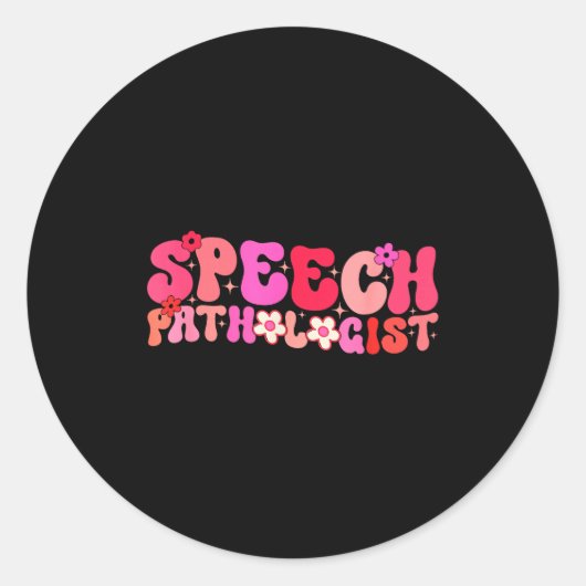 Groovy Speech Pathologist Speech Language Therapy  ラウンドシール (正面)