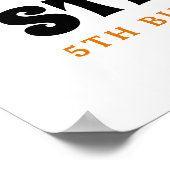 Groovy Spooky Girl Halloween Birthday Welcome Sign ポスター (角)