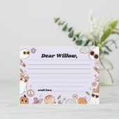 Groovy Spooky Halloween Birthday Time Capsule Card アドバイスカード (スタンド正面)