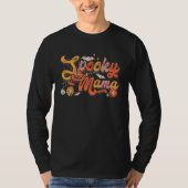Groovy Spooky Mama Retro Halloween Ghost Witchy Sp Tシャツ (正面)