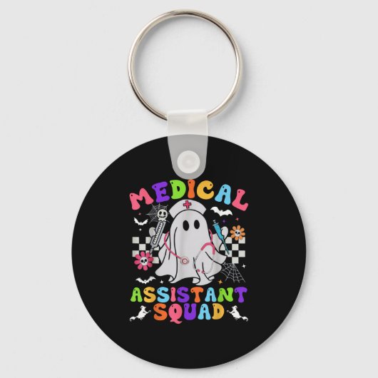 Groovy Spooky Medical Istant Squad Cute Halloween キーホルダー (正面)