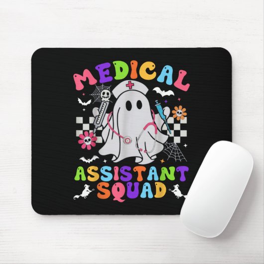 Groovy Spooky Medical Istant Squad Cute Halloween  マウスパッド (マウス)