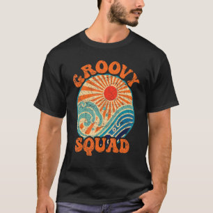Groovy Squad 70s美的ノスタルジアレトロ70s Par Tシャツ