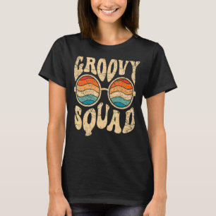 Groovy Squad 70s美的ノスタルジアレトロ70s Par Tシャツ