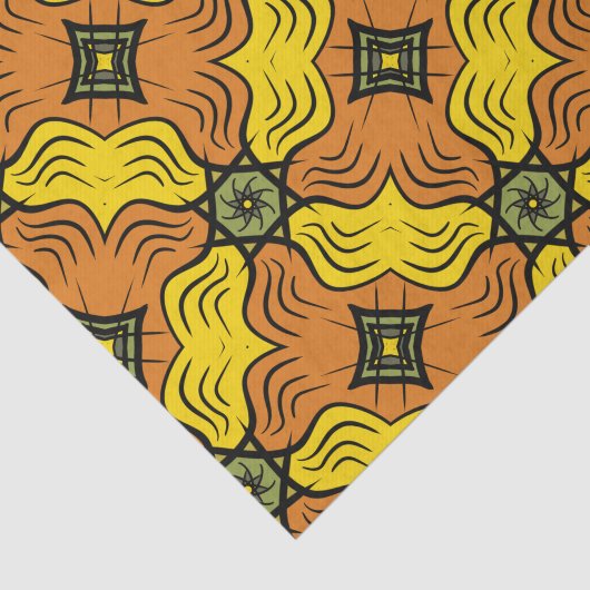 Groovy Squares、Green、Yellow、Orange 薄葉紙 (詳細)