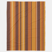 Groovy Striped Vintage Retro Stripes フリースブランケット (正面)